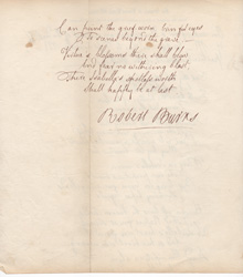 Facsimile of Burns' Hand-Writing
